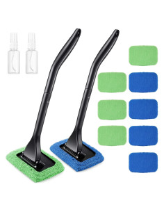 Juego de limpieza de parabrisas Frienda con 2 botellas y paños