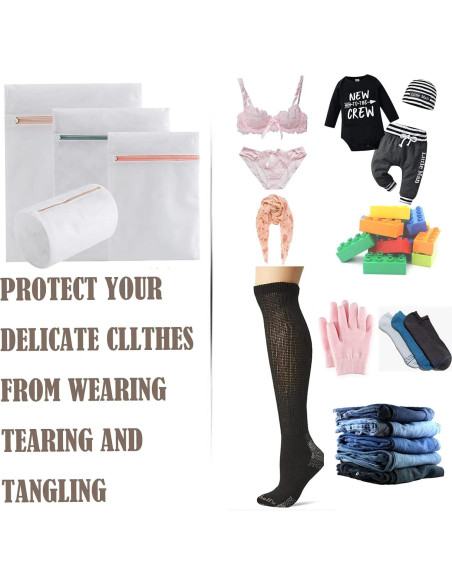 Juego de 4 Bolsas de Malla para Lavandería Xducom - Delicados Juego de 4 Bolsas de Malla para Lavandería Xducom - Delicados