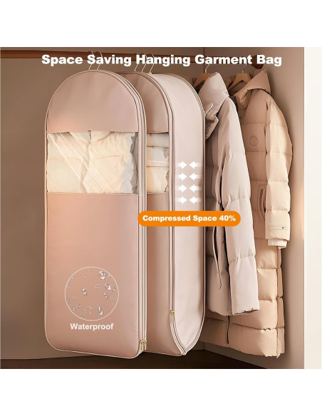 Bolsa Colgante de Compresión Automática Enterlent Beige Grande Bolsa Colgante de Compresión Automática Enterlent Beige Grande