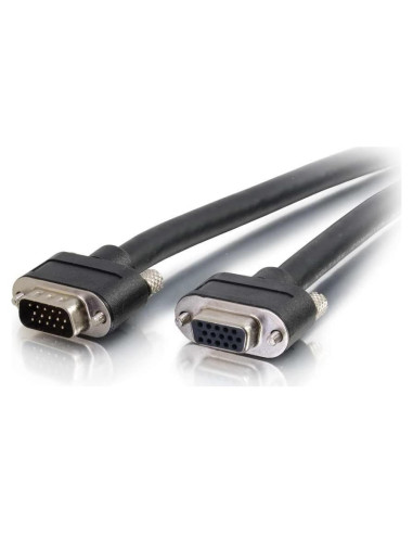 Cable de Extensión VGA C2G 1 Pie Macho a Hembra CMG Negro
