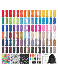 Kit de Pulsera de Paracord GNILLKO 90 Colores 3 Metros