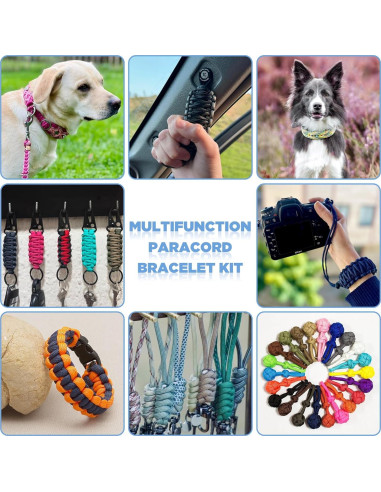 Kit de Pulsera de Paracord GNILLKO 90 Colores 3 Metros