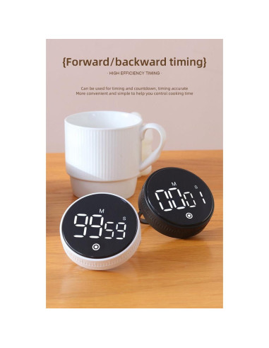 Temporizador Digital NVCVIDS F2 Recargable con Pantalla LED