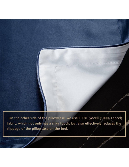 Funda de Almohada de Seda DISANGNI 51x66cm Azul Antienvejecimiento Funda de Almohada de Seda DISANGNI 51x66cm Azul Antienvejecimiento