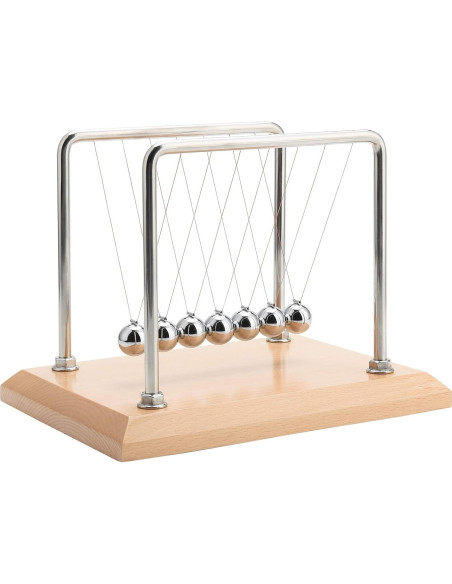 Péndulo de Newton CERROPI con 7 Bolas - Base de Haya Péndulo de Newton CERROPI con 7 Bolas - Base de Haya