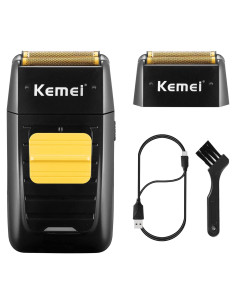 Afeitadora Eléctrica KEMEI KM-1102 Doble Lámina Inalámbrica