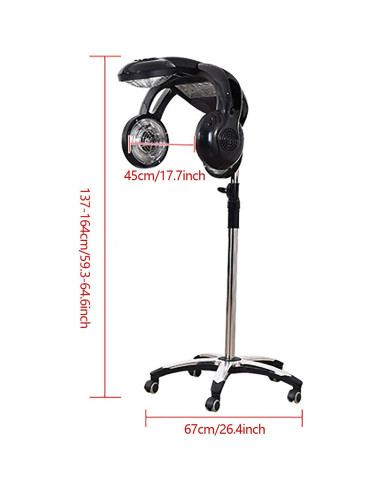 Secador de Pelo de Pie Profesional MAJIEQ 1400W Ajustable