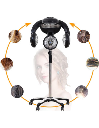 Secador de Pelo de Pie Profesional MAJIEQ 1400W Ajustable
