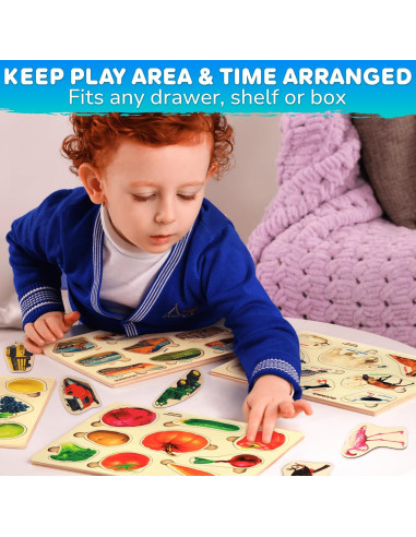 Puzzles de Madera Quokka para Niños 2-4 Años - 6 Piezas