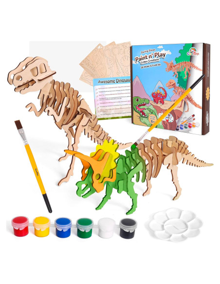 CoolToys Daring Dinos Kit de Pintura y Rompecabezas 3D para Niños CoolToys Daring Dinos Kit de Pintura y Rompecabezas 3D para Niños