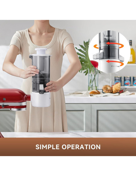 Accesorio exprimidor masticador KITCHTREE para KitchenAid 10.7 cm Accesorio exprimidor masticador KITCHTREE para KitchenAid 10.7 cm