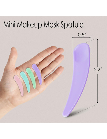 100 Espátulas Cosméticas GOLACKY Mini Cuchara Plástico Multicolor 100 Espátulas Cosméticas GOLACKY Mini Cuchara Plástico Multicolor
