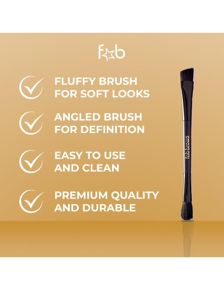 Brocha Aplicadora Doble Fab Brows - Vegana y Hipoalergénica Brocha Aplicadora Doble Fab Brows - Vegana y Hipoalergénica