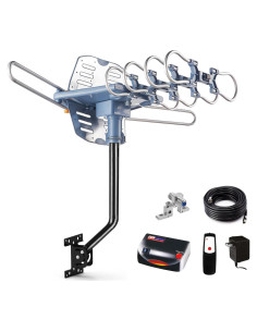 Antena de TV Exterior Aimto-Pro WA-2608, 150 millas, 4K HD