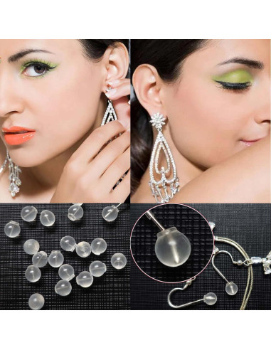 92 Respaldo de Aretes TPE Grado Médico 6.5mm - Ámbar