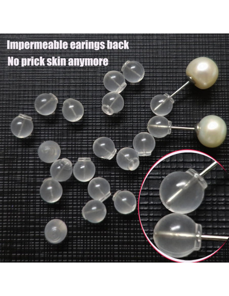 92 Respaldo de Aretes TPE Grado Médico 6.5mm - Ámbar 92 Respaldo de Aretes TPE Grado Médico 6.5mm - Ámbar