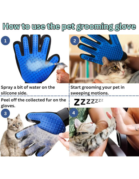 Guantes Quitapelos Multifuncionales ZepetZ - 1 Par Azul Guantes Quitapelos Multifuncionales ZepetZ - 1 Par Azul