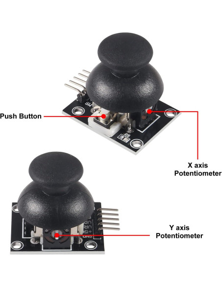 Módulo Joystick XY Doble Eje Shutao para PS2 - 4 Piezas Módulo Joystick XY Doble Eje Shutao para PS2 - 4 Piezas