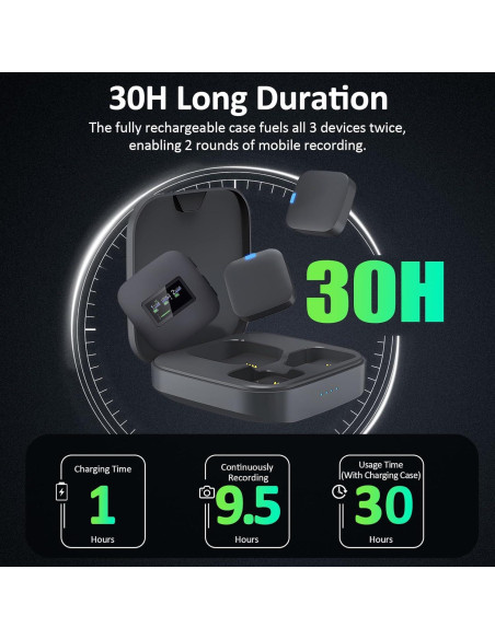 Micrófono Lavalier Inalámbrico Lulunafu S8 Pro 48kHz 24Bit Micrófono Lavalier Inalámbrico Lulunafu S8 Pro 48kHz 24Bit