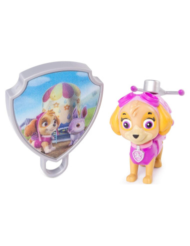 Paquete de Acción Skye Paw Patrol con Gancho y Insignia