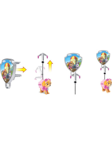 Paquete de Acción Skye Paw Patrol con Gancho y Insignia