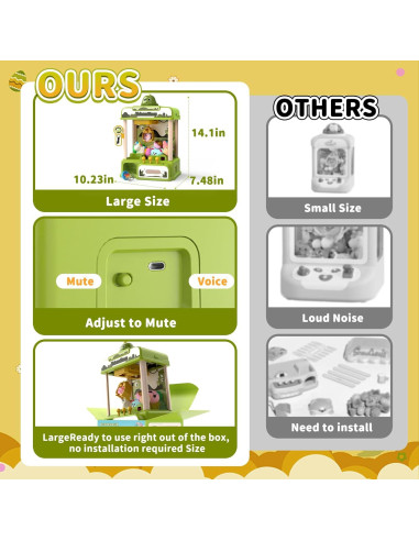 Máquina de Garras de Dinosaurio Skirfy para Niños con Sonido