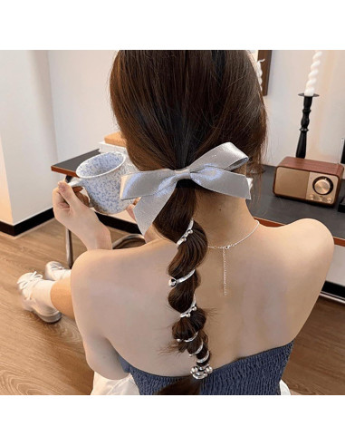 Diademas de Pelo Espirales Plateadas Genérico - 4 Pcs