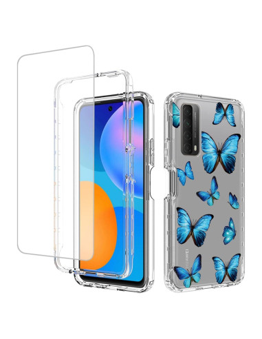 Funda Huawei P Smart 2021 con Protector de Pantalla Vidrio Templado
