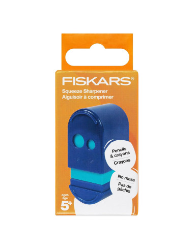 Sacapuntas Fiskars Squeeze para Lápices y Crayones