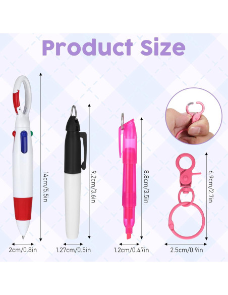 Bolígrafos Mini YBEATY 2 Paquete con Punta de Resaltador Bolígrafos Mini YBEATY 2 Paquete con Punta de Resaltador