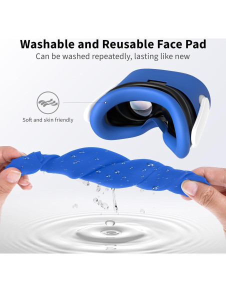 Set de Cubierta de Silicona 7 en 1 ETAVR para Oculus Meta Quest 3S Set de Cubierta de Silicona 7 en 1 ETAVR para Oculus Meta Quest 3S