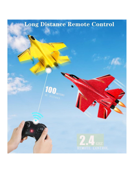 Avión RC Crohorizon HW39 Rojo 2 Canales 3 Baterías Avión RC Crohorizon HW39 Rojo 2 Canales 3 Baterías
