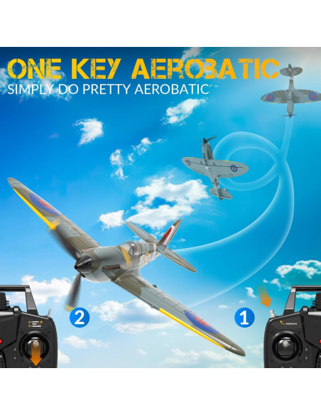 Avión RC Spitfire EXHOBBY 4 Canales con Giroscopio Avión RC Spitfire EXHOBBY 4 Canales con Giroscopio