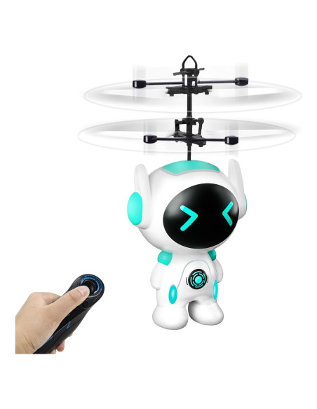 Robot Volador RC Tcvents Blanco Mini Drone Juguete 5+ Robot Volador RC Tcvents Blanco Mini Drone Juguete 5+