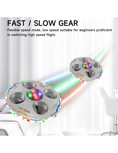 Dron UFO HTURCCOP Plata para Niños con 2 Baterías Dron UFO HTURCCOP Plata para Niños con 2 Baterías