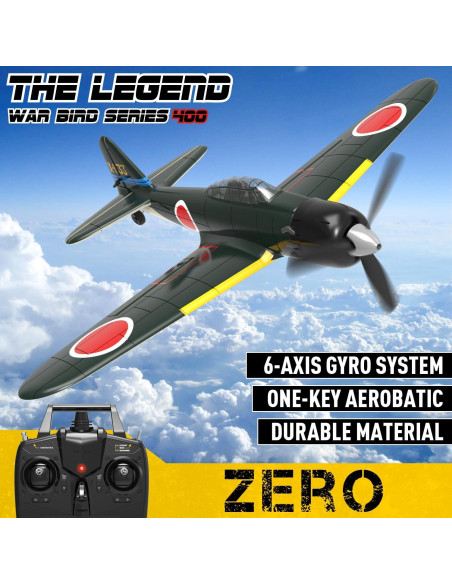 Avión RC RCSHOBBY Caza Zero 2.4GHz Estabilizador 6 Ejes Avión RC RCSHOBBY Caza Zero 2.4GHz Estabilizador 6 Ejes