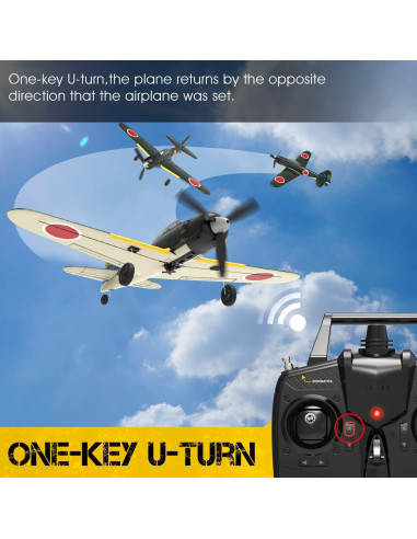 Avión RC RCSHOBBY Caza Zero 2.4GHz Estabilizador 6 Ejes