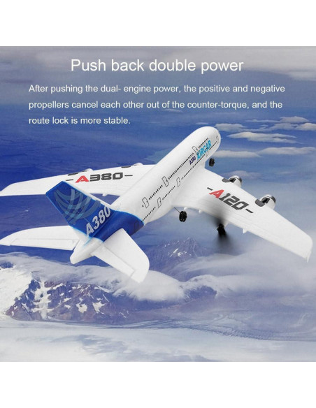 Avión RC A120-Aircar A380 3 Canales EPP para Niños Avión RC A120-Aircar A380 3 Canales EPP para Niños