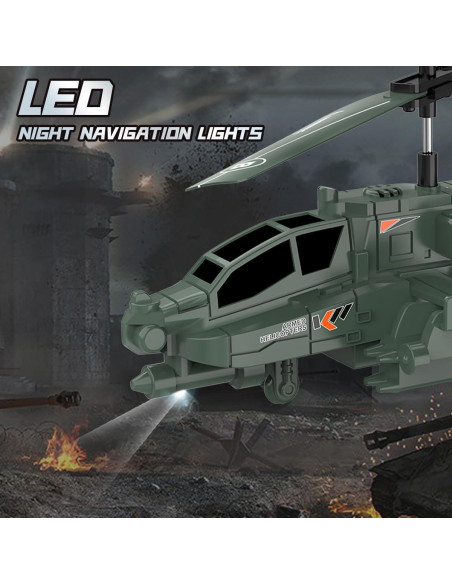Helicóptero RC Wanwuxin con Luz y Sonido - Modelo Militar Helicóptero RC Wanwuxin con Luz y Sonido - Modelo Militar