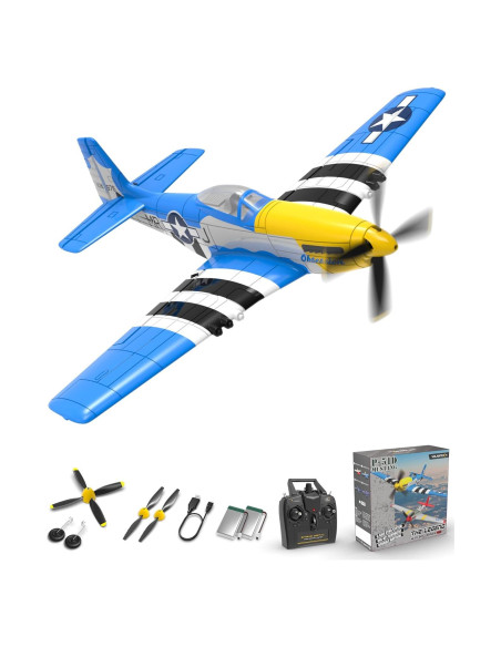 Avión RC VolanteX P51D Mustang 4 Canales Azul Avión RC VolanteX P51D Mustang 4 Canales Azul