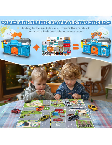 Set de Pistas de Carreras Ansee con 6 Coches para Niños