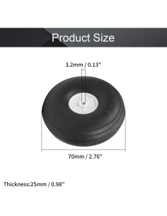 Juego de Ruedas Fielect 70mm Neumáticos de PU para RC 2