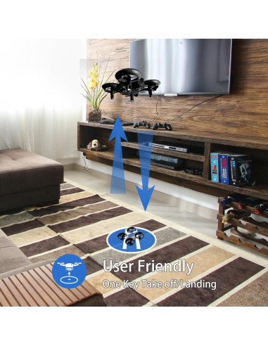 Drone Mini SKYKING Azul para Niños con Volteretas 3D