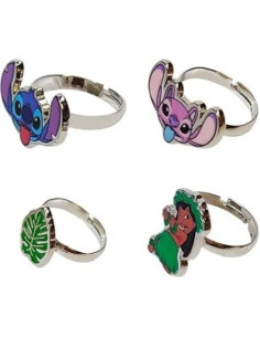 Conjunto de 4 Anillos Ajustables LUV HER para Niñas 2