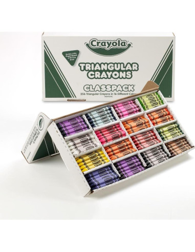 Paquete de Crayones Triangulares Crayola 256ct 16 Colores