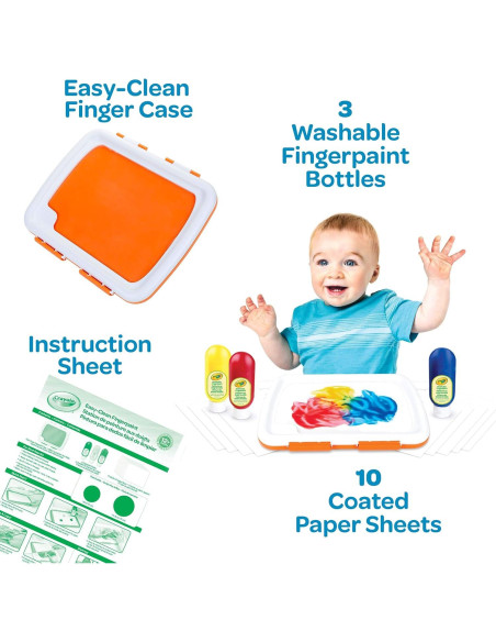 Set de Pintura con Dedos Crayola Lavable 3 Colores 148 ml Set de Pintura con Dedos Crayola Lavable 3 Colores 148 ml