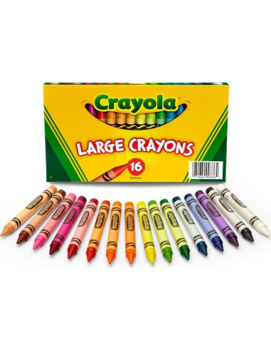 Crayones Grandes Crayola 16 Colores Clásicos No Tóxicos