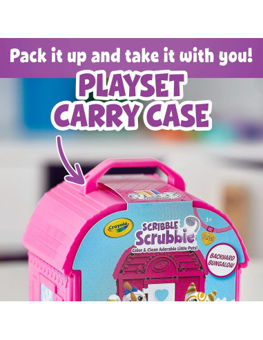 Crayola Scribble Scrubbie Bungalow de Patio con 2 Mascotas