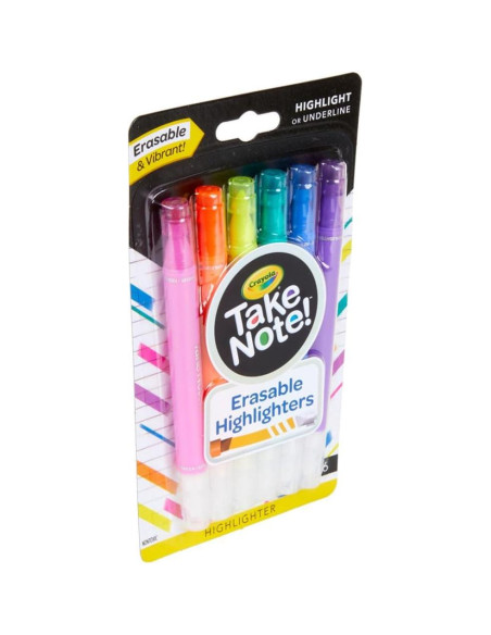 Marcadores Fluorescentes Borrables Crayola Take Note 6 Pzas Marcadores Fluorescentes Borrables Crayola Take Note 6 Pzas