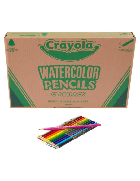 Lápices Acuarelables Crayola 240ct para Aula, 12 Colores Lápices Acuarelables Crayola 240ct para Aula, 12 Colores